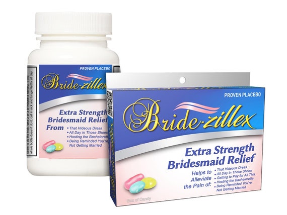 Bridesmaid Gift: Bridezillex Candy Box or Bottle Maid of