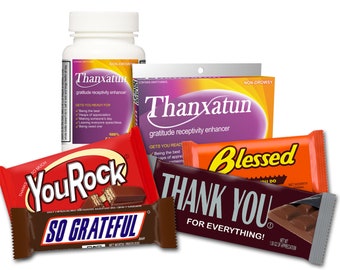 Thank You Gift: The Thanxatun Pack! Box/Bottle of Thanxatun plus Thank-you Candy Bars - Employee Appreciation Gifts