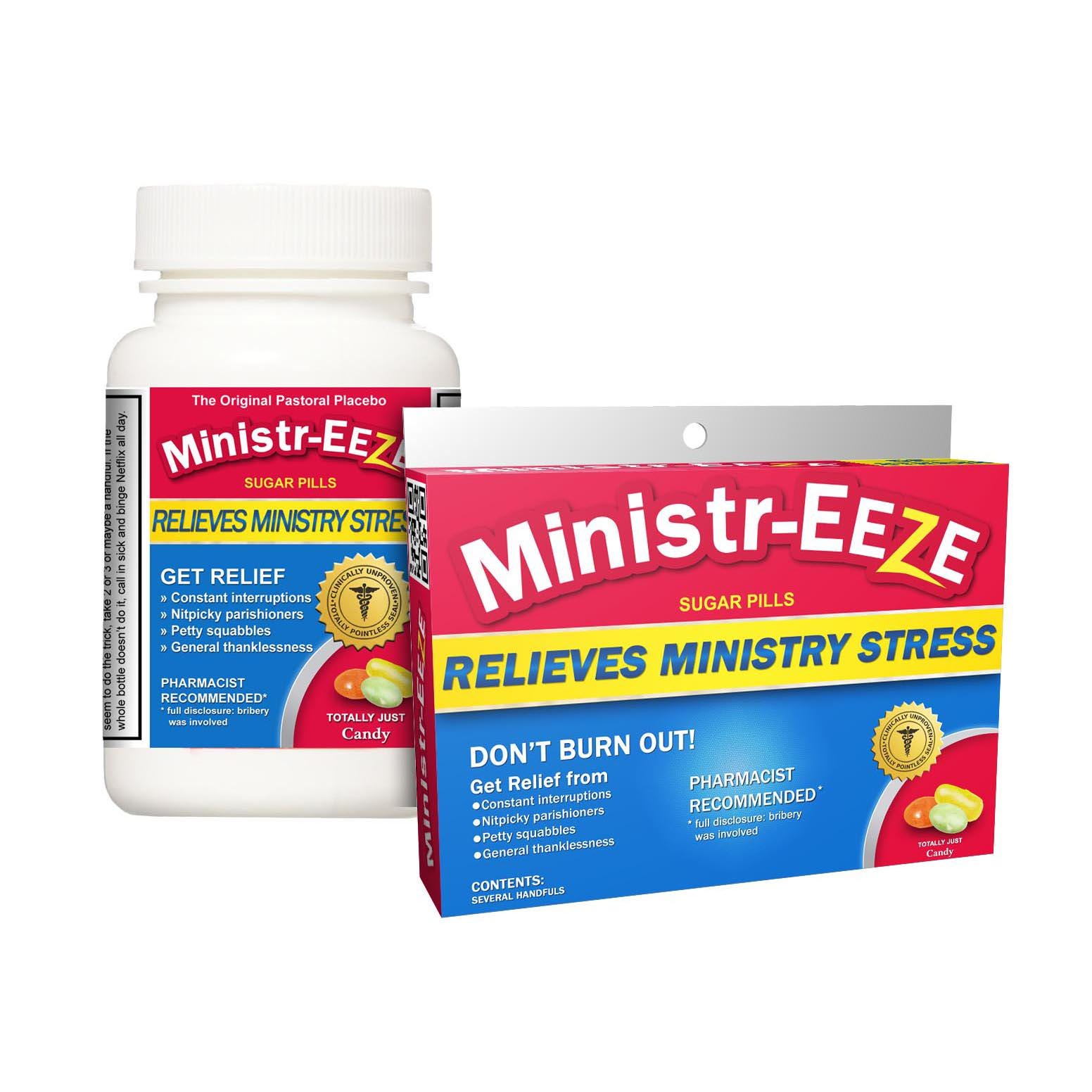 Pastor Gift: Ministr-Eeze Box or Bottle! Gag Gift for Pastor Minister Gift Priest Gift Christian Religious