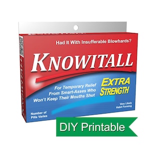 Gag-cadeau: Knowitall-pillendoos (downloaden en afdrukken)