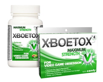 Gamer Gifts: X-Boetox Box or Bottle! XBox Switch Playstation Gift Gag Prank Addiction Relief
