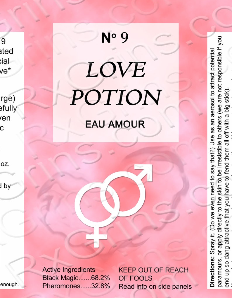 Valentine/'s Boyfriend Funny Valentine/'s Day Gift for Him or Her 9 Boyfriend Gift Valentine/'s Day Gag Gift: Love Potion No