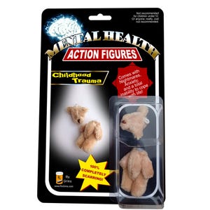 Mental Health Action Figure: Childhood Trauma! "Fun" gag gift for people with cPTSD and a dark sense of humor.