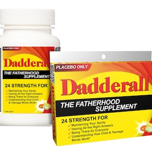 Father's Day Gift: Dadderall Box or Bottle - The Fatherhood Supplement! Dad Gift for Dad