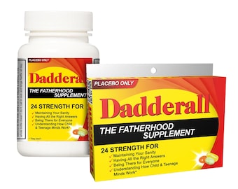 Father's Day Gift: Dadderall Box or Bottle - The Fatherhood Supplement! Dad Gift for Dad