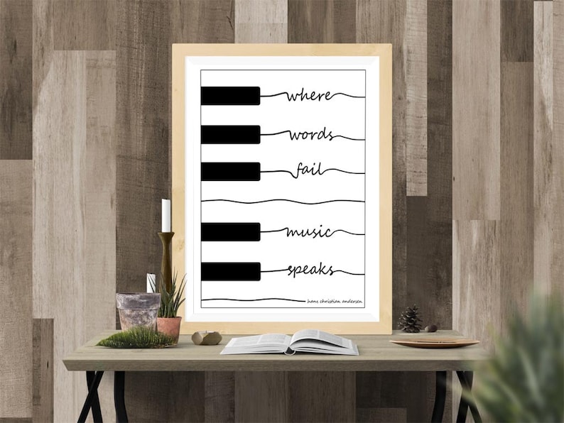 Piano Art Gift for Musician Classical Music Poster Piano Poster Music Art Music Teacher Gift image 1