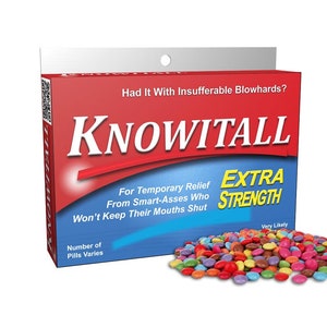 Funny Coworker Gift: Knowitall! Office Gag Gift Box or Bottle | nerdy gifts office party gift for boss dad gift secret santa gift for men Box