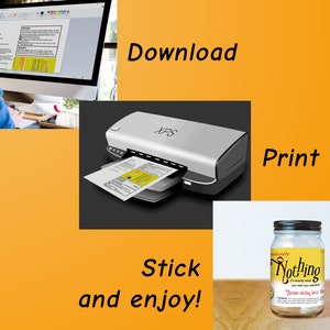 Jar of Nothing Printable Label - Instant Download Turns an Empty Jar ...