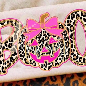 BOO Leopard Print Halloween Tee