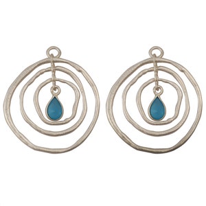 Iolite Quartz Pear Shape Bezel #Jewelry Pair#, Silver Plated Single Bail Charm, Hydro Gemstone, Jewelry Supply, Necklace Charm 1603