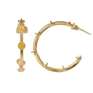 Pave Zirconia Hoops, Dainty Plain Hoop Earrings, Gold Plated Jewelry, Gold Brass Finding Earrings, DIY Hoop Earrings Jewelry Craft 392606