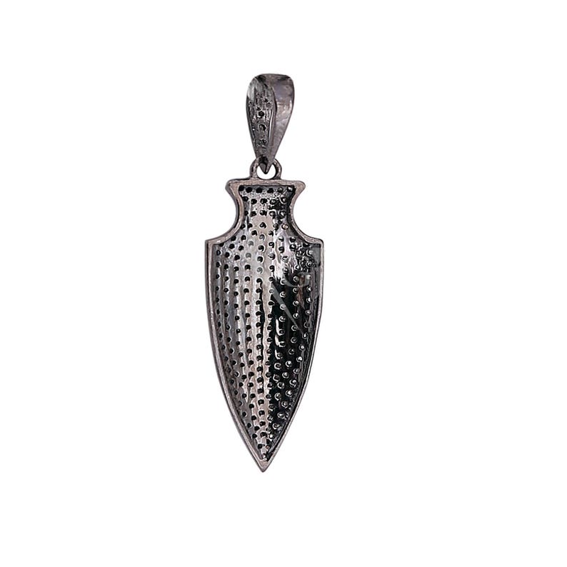 Arrowhead Pendant Pave Diamond Arrowhead Pendant DBDS-016 Arrowhead Antique Finish Pendant