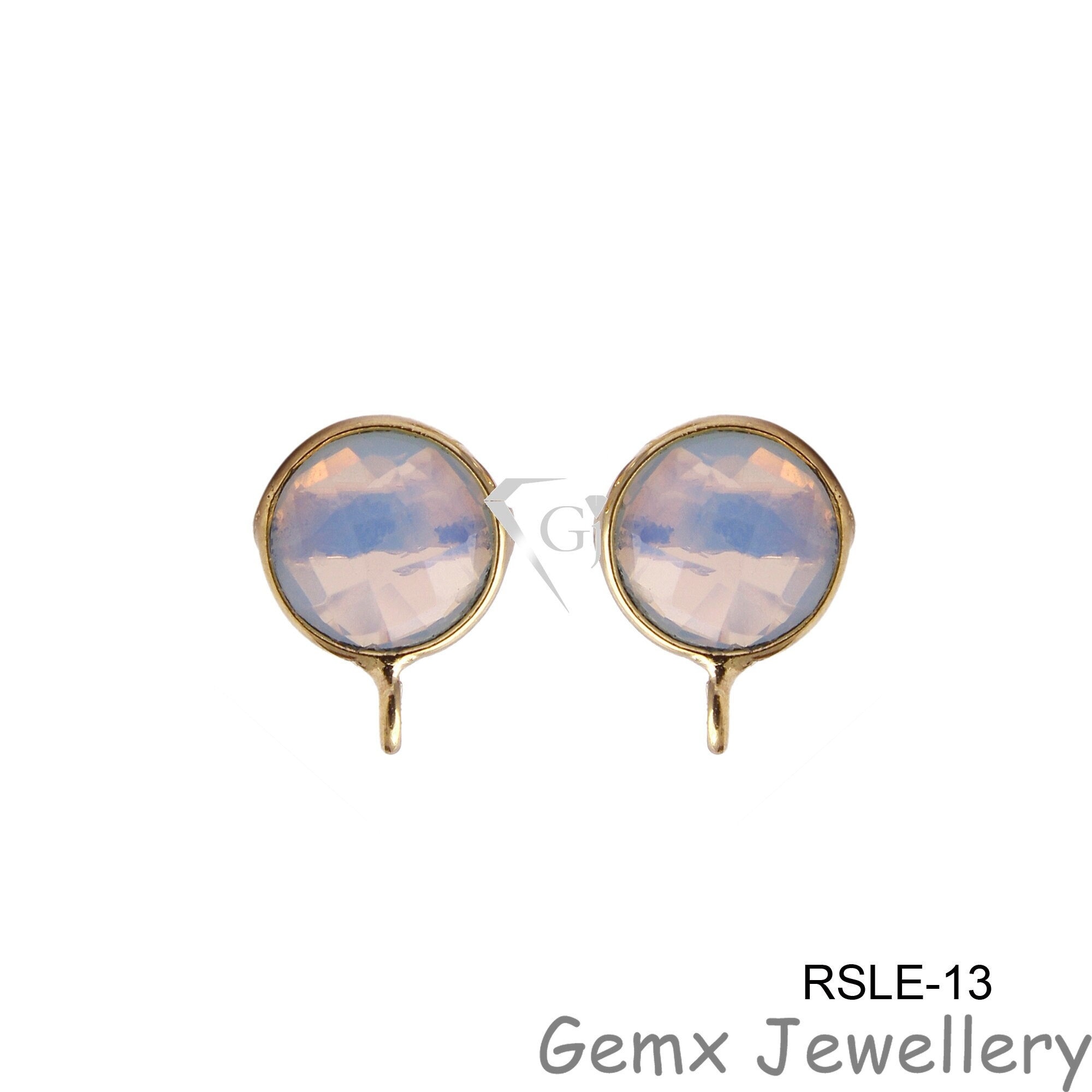 Boucles D'oreilles Le Bijou Français - Opalite De Feu Facetté - Neuf Avec étiquette