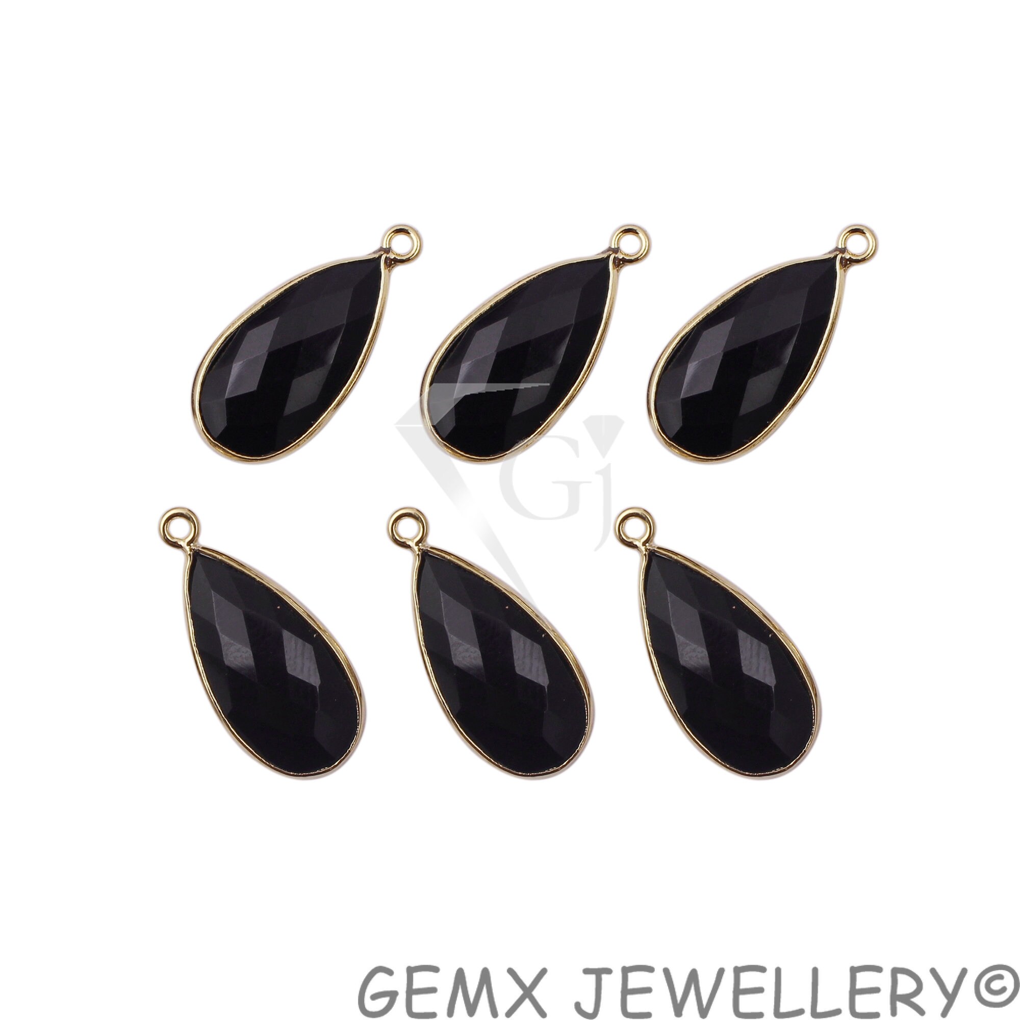 Pendentif Pointe Onyx noir Doré | Pendentif pierre naturelle