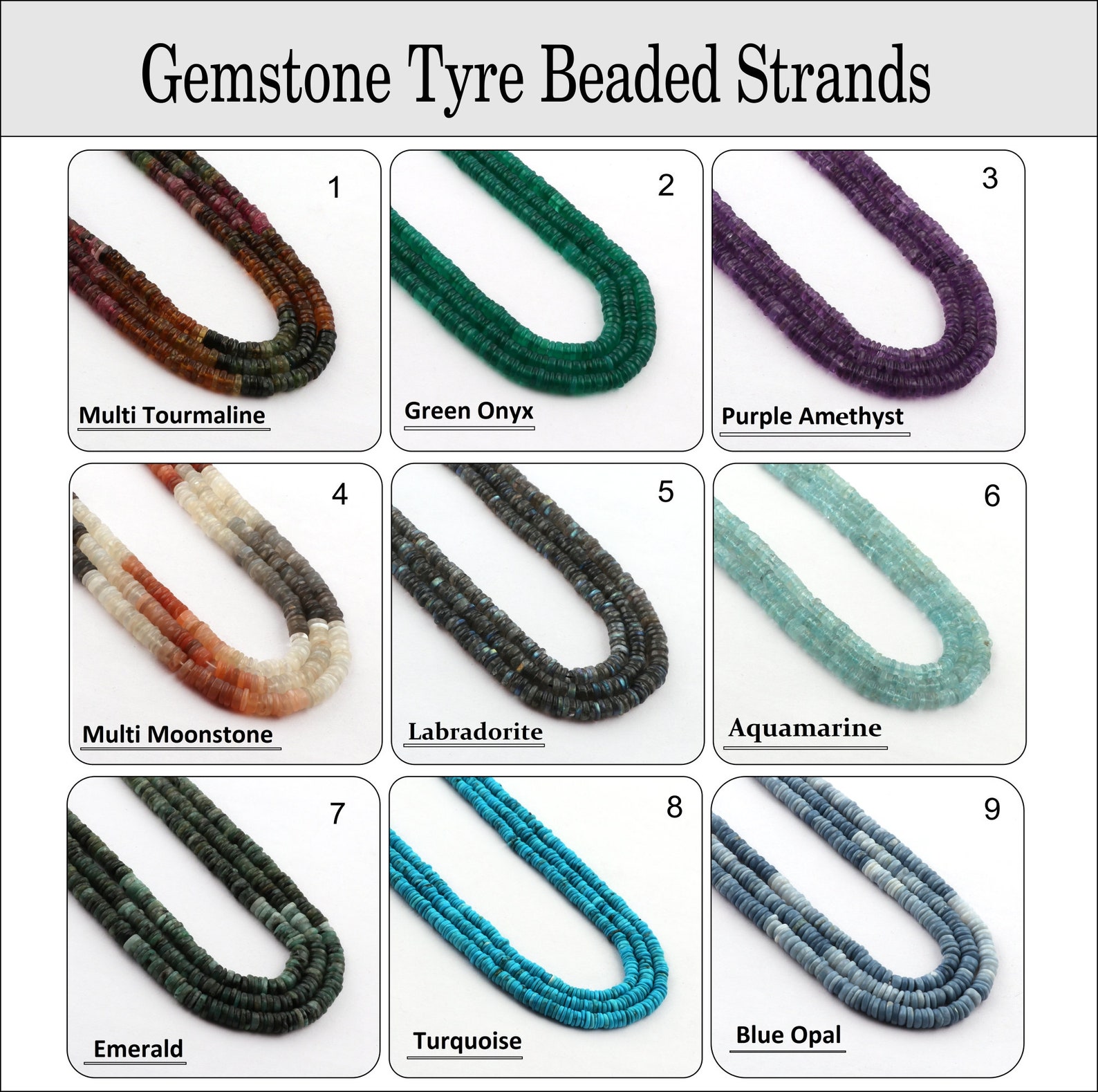1 Strand Tyre Shaped Beads Smooth Beads 16 Long Etsy