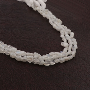 Flashy Smooth Tumbled Beads - Rainbow Moonstone Beads Strand - Smooth Nugget Freeform Beads - Loose Stone Beads For Making Jewelry (GJ-1775)