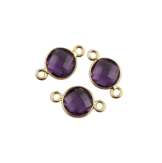 18 Connettori Per Ciondoli In Vetro Placcati Oro – Forme Miste 19,5x13,5 Mm – Per Creazione Gioielli Fai Da Te - 3