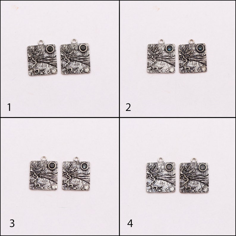 Topaz A-14590 Onyx Gemstone Earring Connector Single Bail Connect DIY Components Earrings Pairs Oxidized Earrings Women Earrings Jewelry