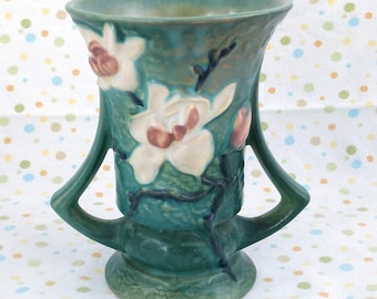 Roseville Magnolia Vase, 88-6, 6.25" tall x 6.25"