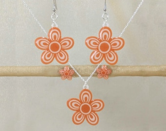 Vintage Pyrex Butterfly Gold Inspired Jewelry, Dangle Earrings, Stud Earrings, Clip-Ons, Necklace, Handmade