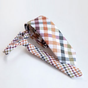 Autumn Small Checkered Necktie