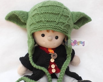 KNITTING PATTERN Wrinkle Yoda Baby Hat PDF