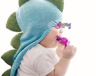 KNITTING PATTERN My Dino Hat Baby Size PDF