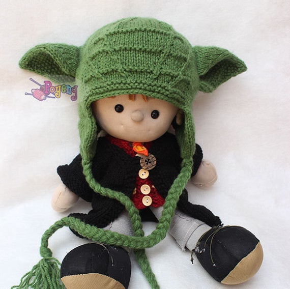 Knitting Pattern Wrinkle Yoda Baby Hat Pdf