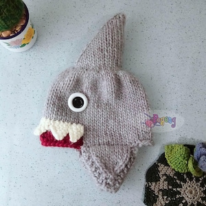 KNITTING PATTERN Shark Hat Baby Adult Woman Adult Man Size PDF Etsy Israel