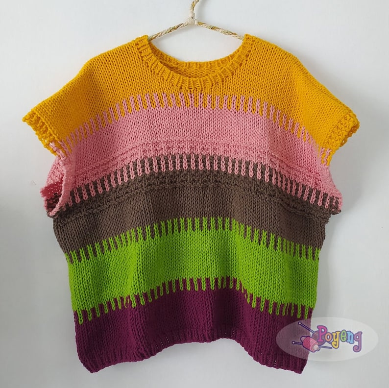 KNITTING PATTERN Fresh Look Summer Tee PDF image 1