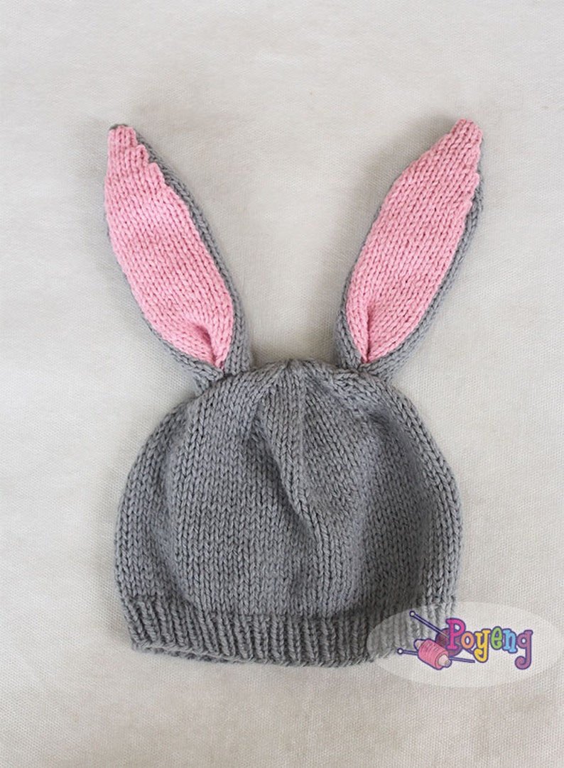 KNITTING PATTERN Another Bunny Hat Baby Size PDF image 3