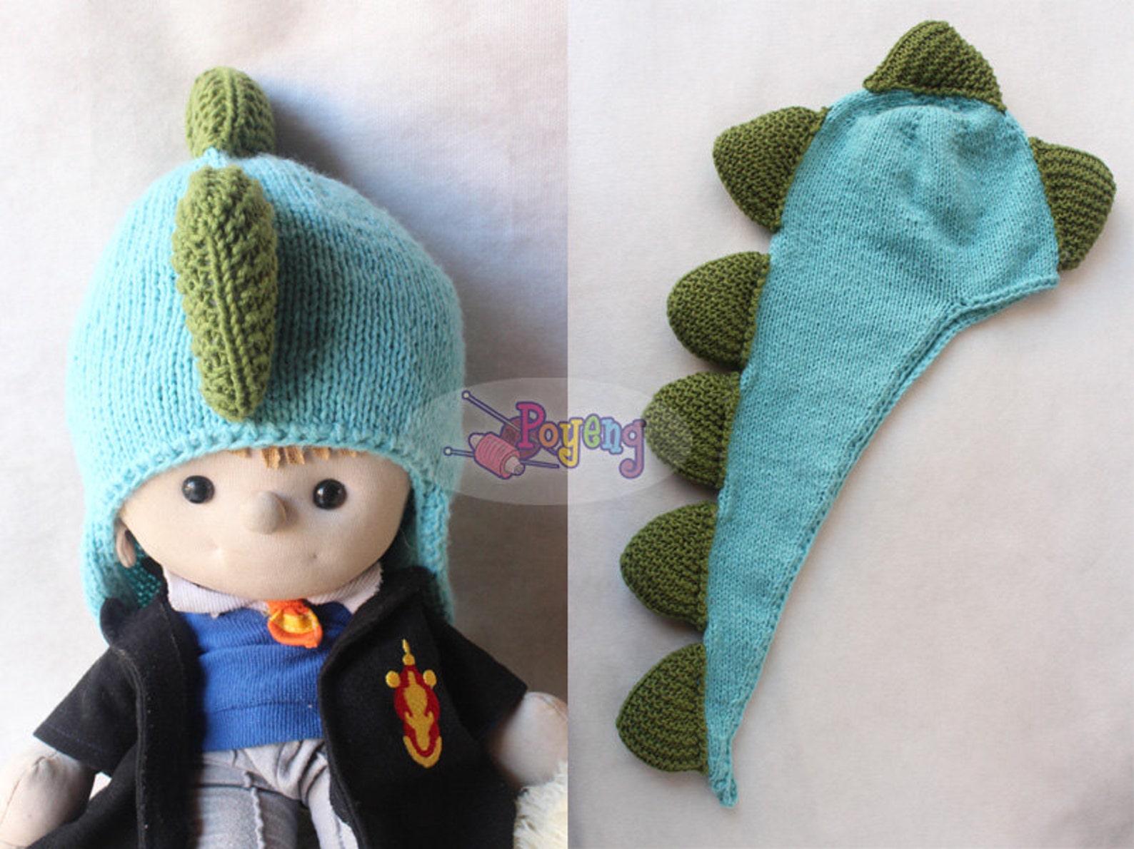 KNITTING PATTERN My Dino Hat Baby Size PDF Etsy