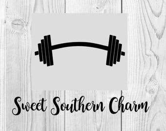 Barbell Svg Etsy