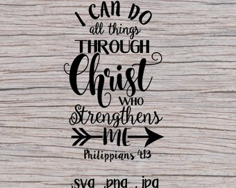 Philippians 4 13 Svg Etsy
