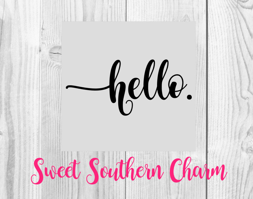 Hello Cut File Hello Svg for Door Hello Svg for Front Door Hello Svg Files Welcome Sign Svg Front Door Sign Svg Greeting Svg Download