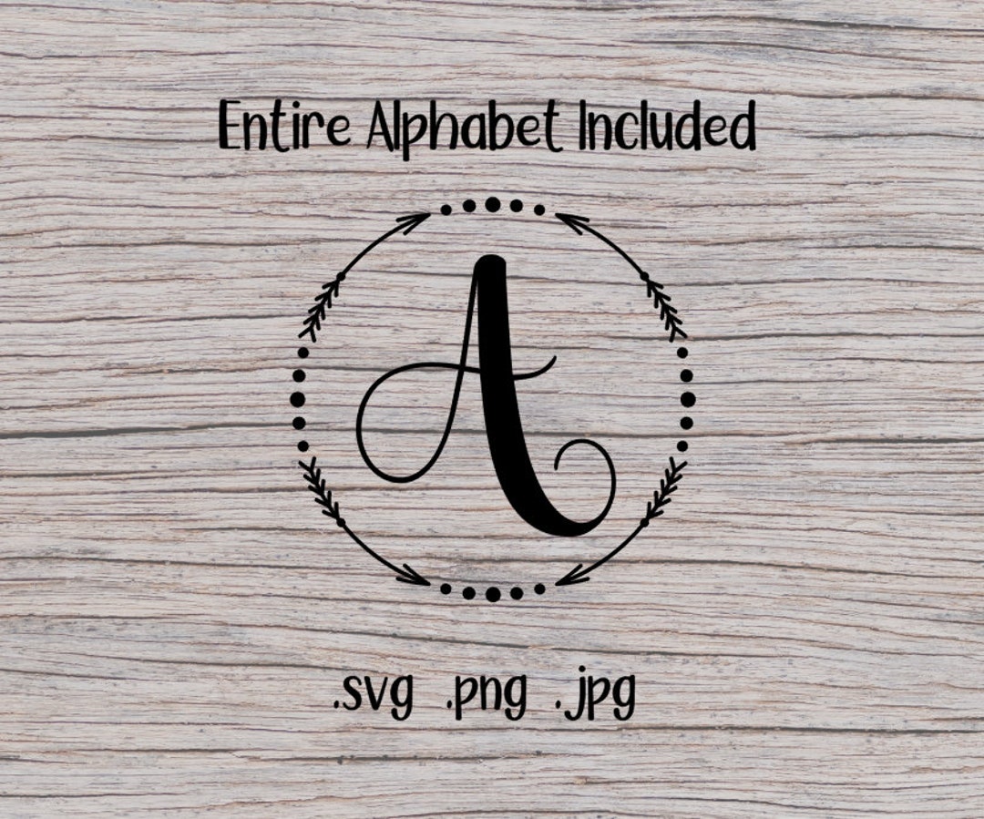 Alphabet Svg - Letters Svg - Arrow Svg - Dots Svg - Monogram Svg - Svg ...