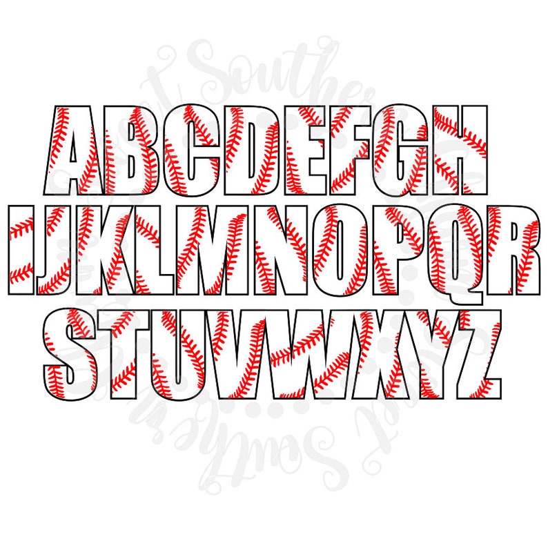 Baseball letters baseball svg baseball svg files svg | Etsy