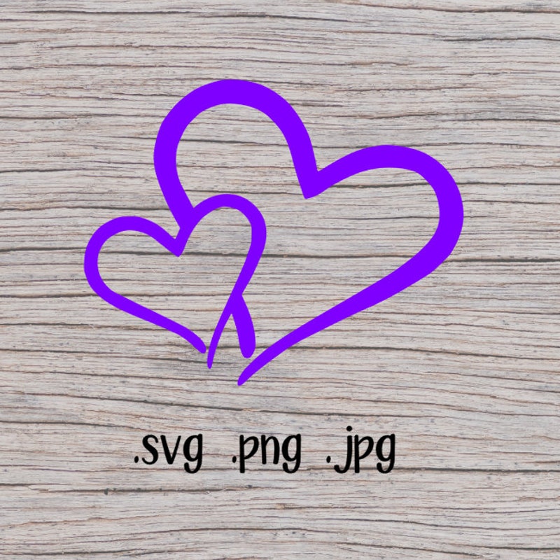 Double Heart Svg - Etsy