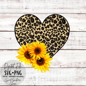 cheetah print heart png - cheetah sublimation - sublimation png - sublimation design - graphic design - sunflower - png - digital download