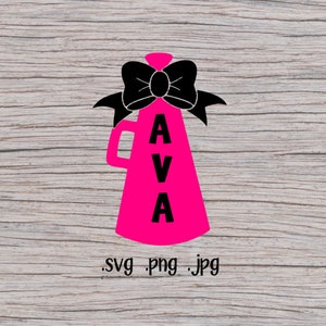 megaphone svg - svg file - svg files - cheer svg - cheerleader svg - cheer files - megaphone files - files - bow svg