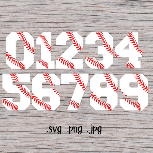 Baseball Numbers Baseball Svg Baseball Svg Files Svg - Etsy