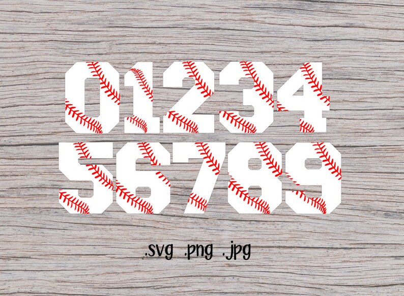 Download Baseball numbers baseball svg baseball svg files svg | Etsy