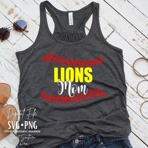 Lions mom svg - svg file - svg files - svgs - baseball svg - baseball mom png - baseball files - baseball cut file - baseball svg file - png