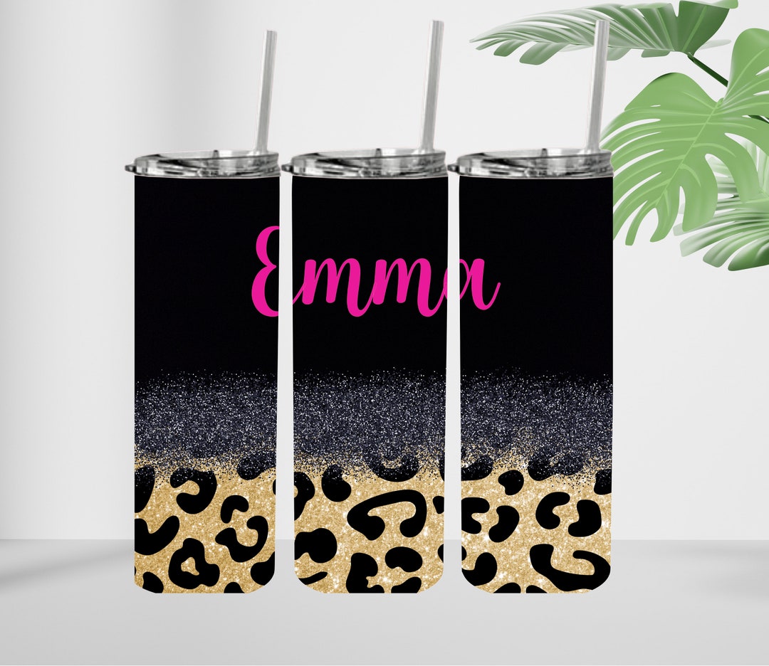 Cheetah Glitter Tumbler Wrap Design Sublimation Tumbler Digital 20 Oz ...
