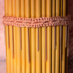 Eyelet Bamboo Crochet Dangle Chain Choker
