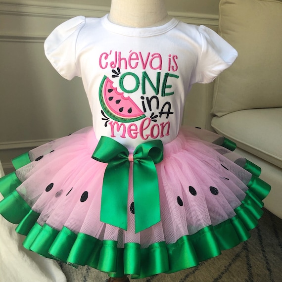 Pink and Green Watermelon Outfit Baby Girl Watermelon Tutu Etsy