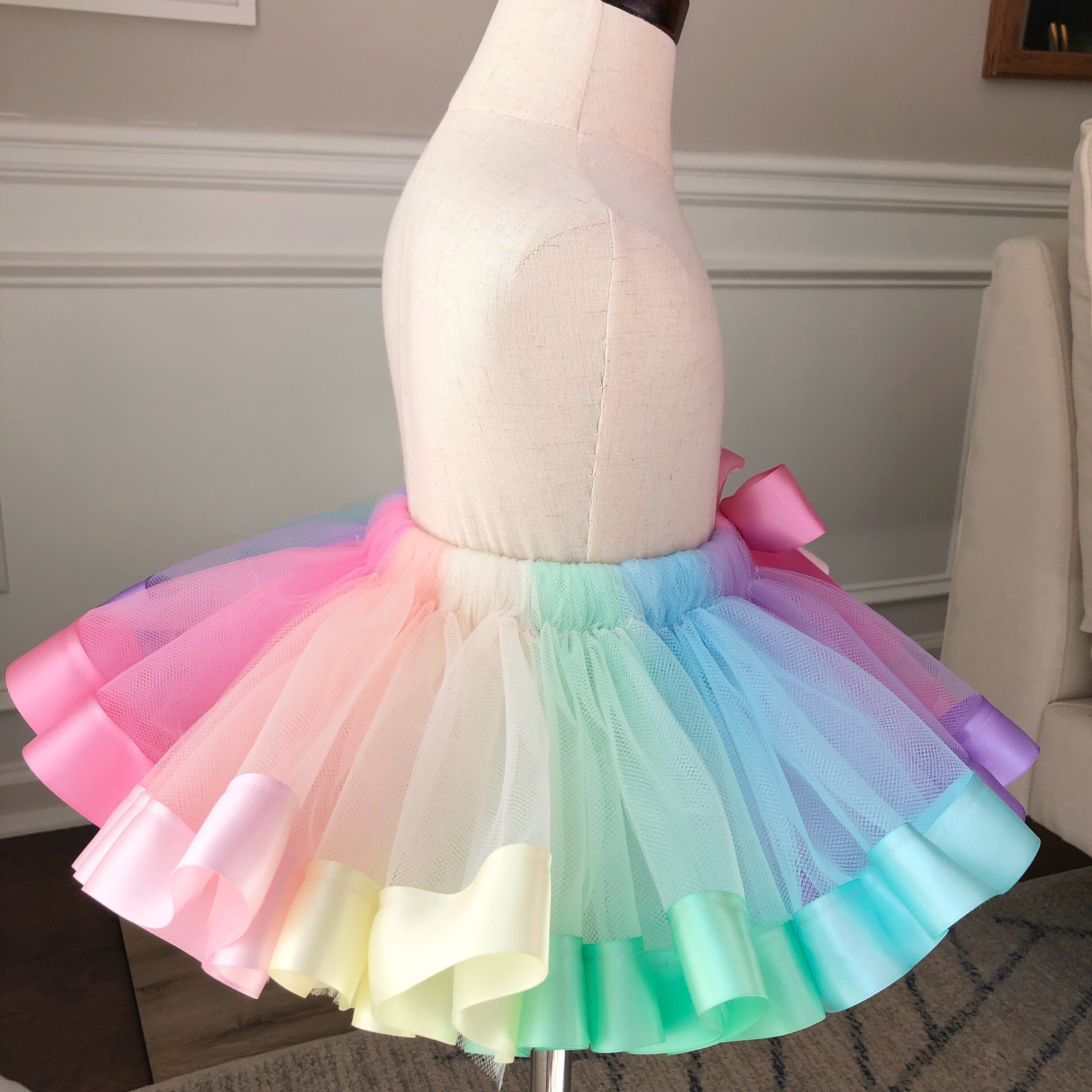 Baby or Little Girl Pastel Rainbow Tutu Multicolor Tutu Etsy