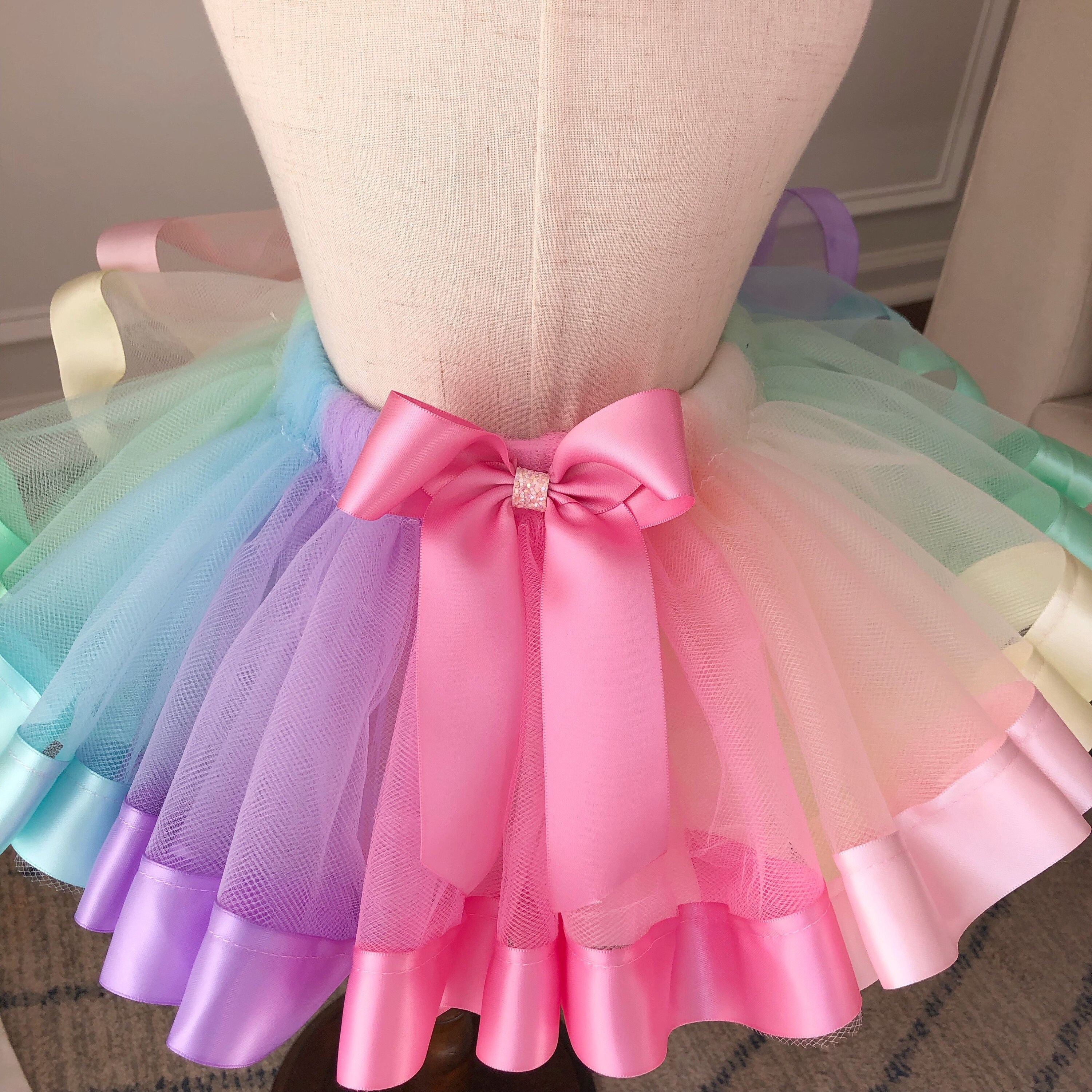Baby or Little Girl Pastel Rainbow Tutu Multicolor Tutu Etsy