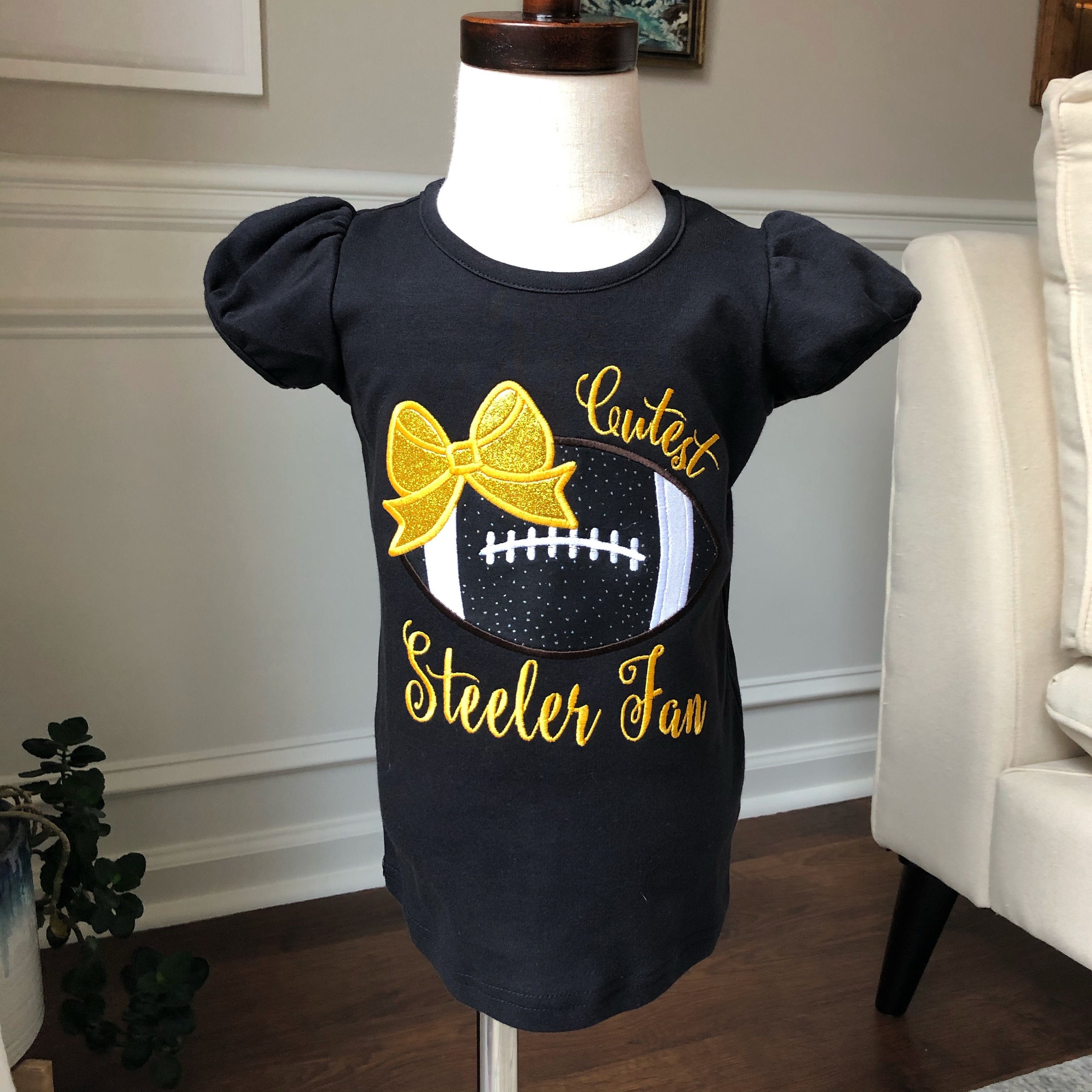 Embroidered Steelers TShirt for Little Girls Pittsburg Etsy