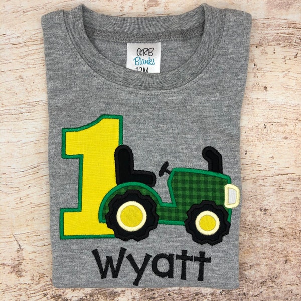 John Deere Inspired Tractor Birthday Shirt for Baby Boy, Toddler and Little Kids, Lawn Mower Shirt, Tractor Party